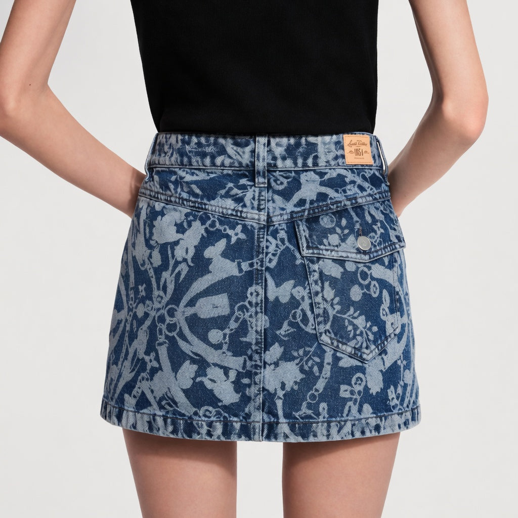 Acid Wash Short Denim
