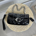 Black Quilted Bag with Silver Buckle