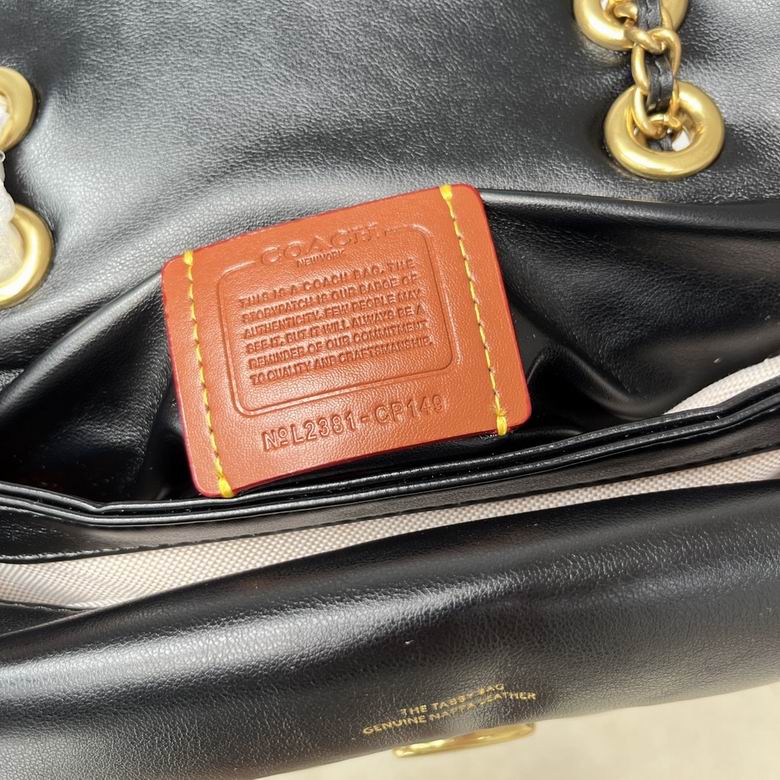 Black Quilted Bag with Gold Buckle