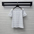 Monogram Short-Sleeve Blouse