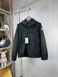 Minimalist Black Hooded Short Jacket