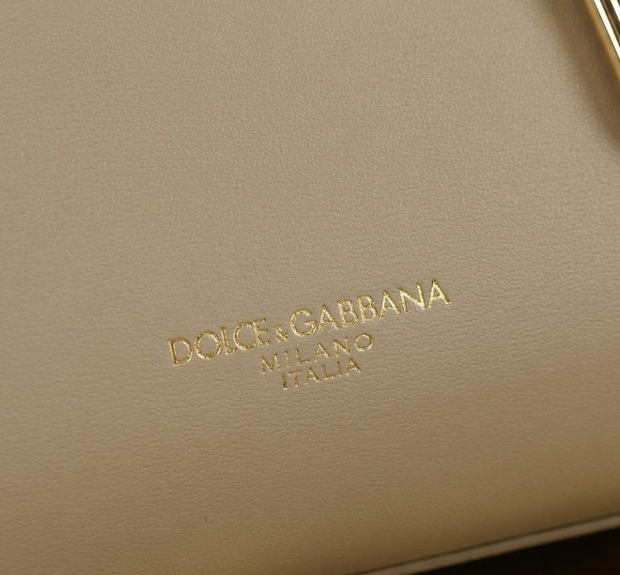 Elegant Taupe Leather Handbag