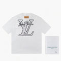 White Oversized Monogram Script Tee