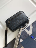 Luxury Black Geometric Logo Camera Bag