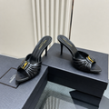 Black High-Heel Mules