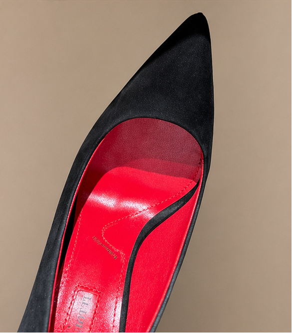 Dagger High Heel Black and Silver 1:1