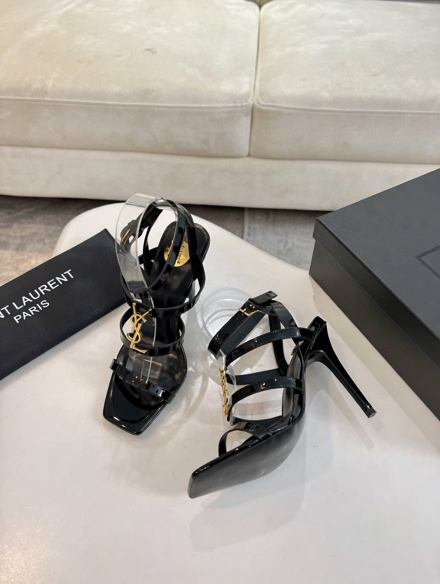 Square Toe Strappy High Heel Sandals