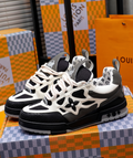 90s Retro Skate Sneakers in Black and White