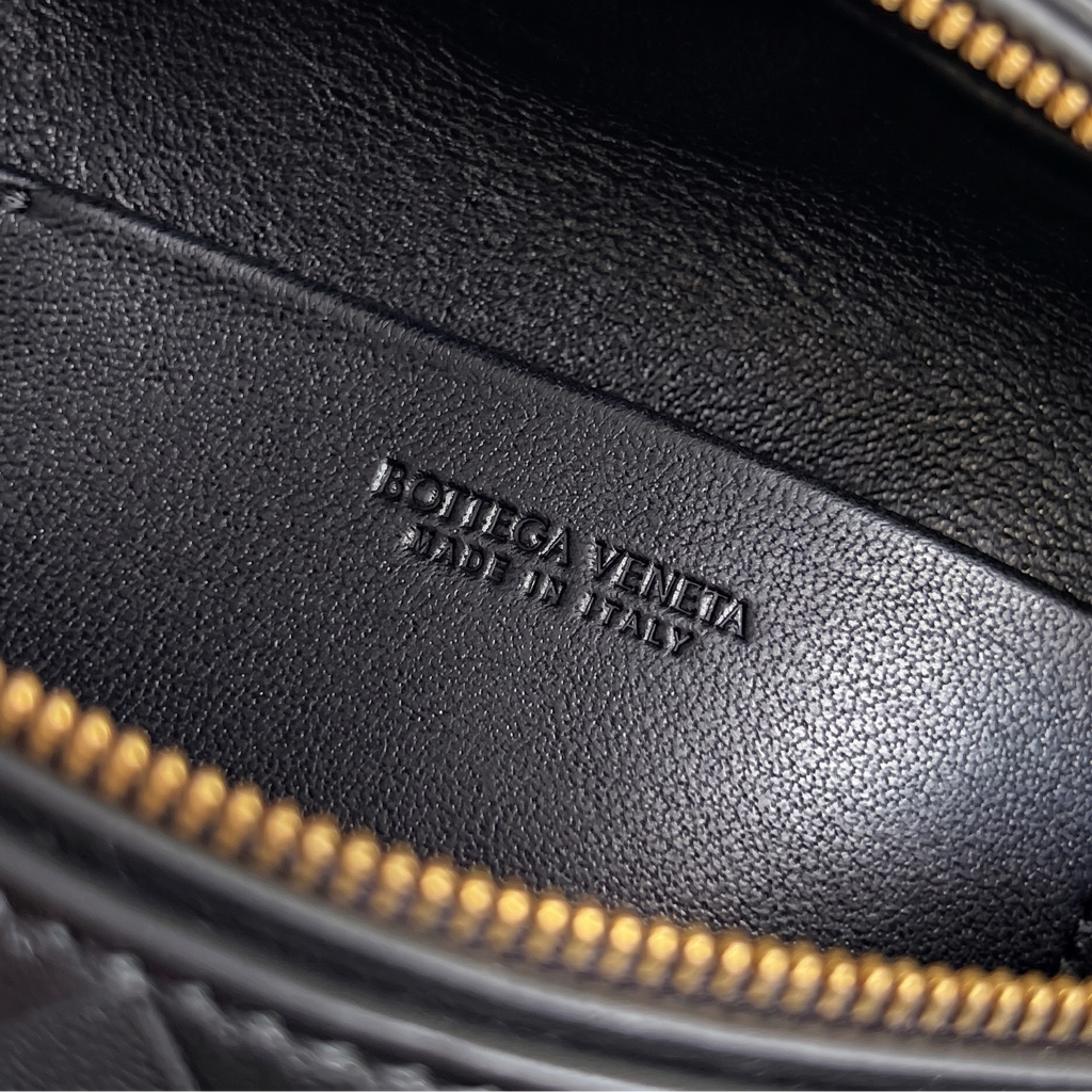 Small Woven Leather Top-Handle Bag