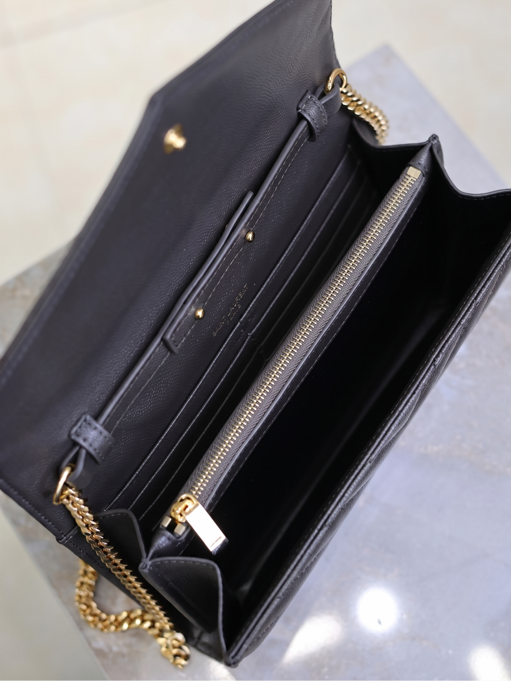 Structured Leather Envelope Clutch