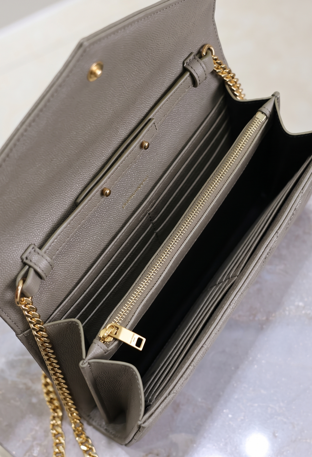 Structured Leather Envelope Clutch
