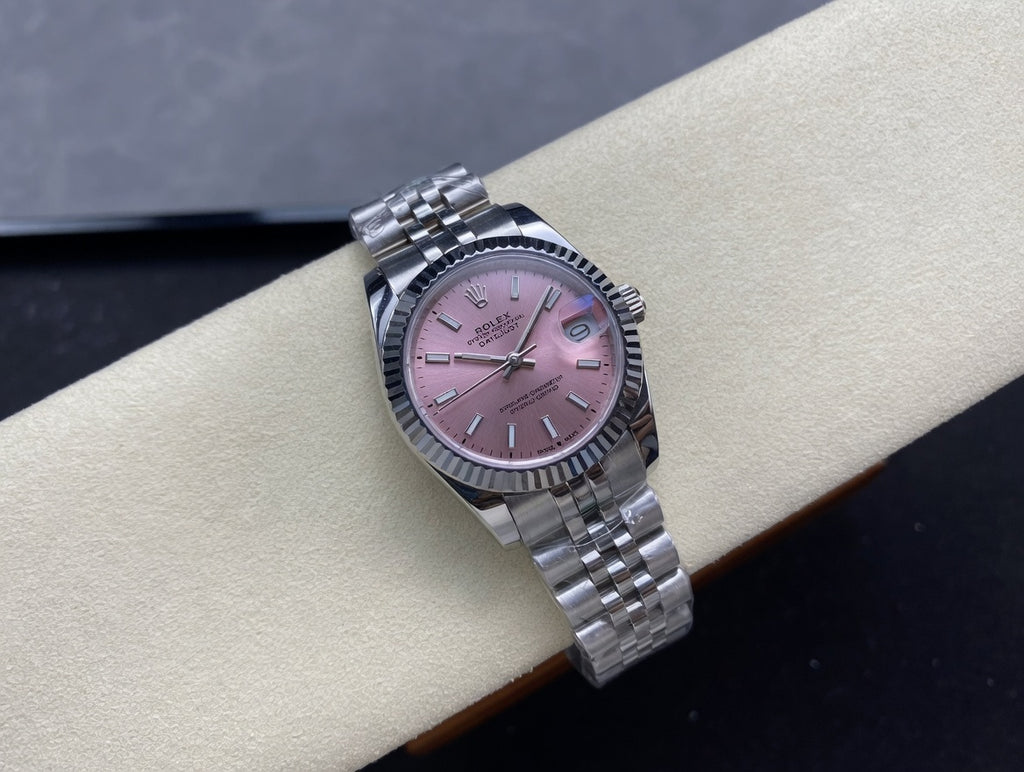 Elegant Stainless Steel Pink 31mm
