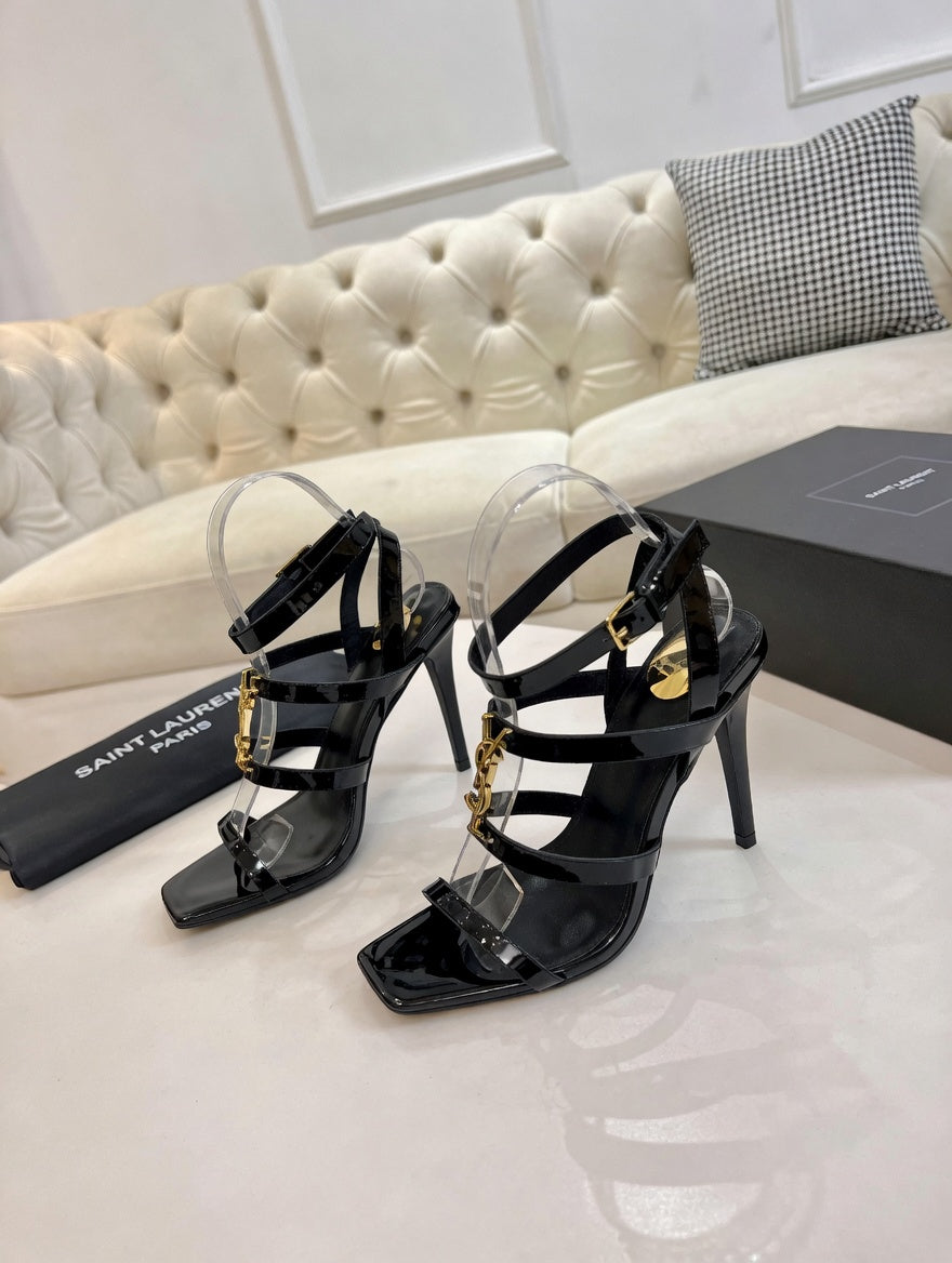 Square Toe Strappy High Heel Sandals
