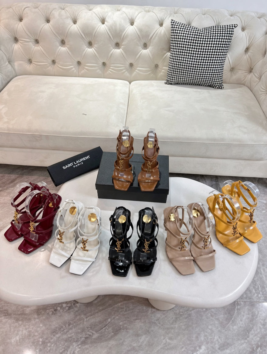 Square Toe Strappy High Heel Sandals