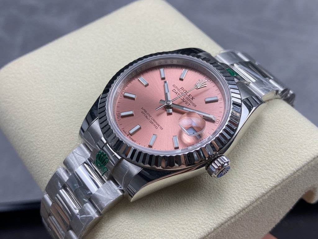 Elegant Stainless Steel Pink 31mm