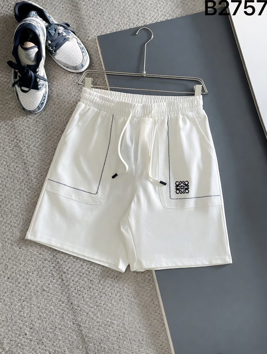 Embroidered Logo Drawstring Shorts