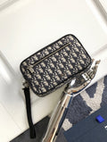 Black & Beige Monogram Canvas Crossbody Bag