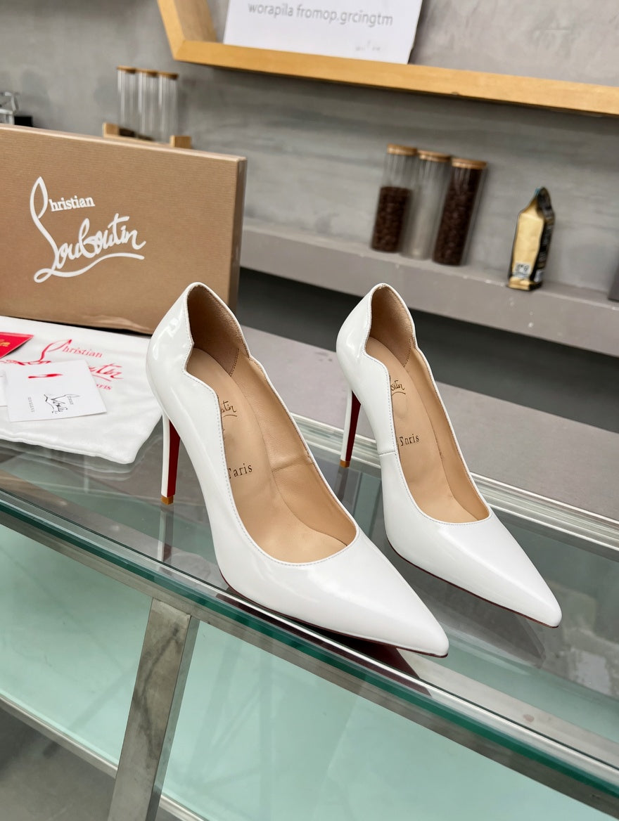 Classic White Patent Heels
