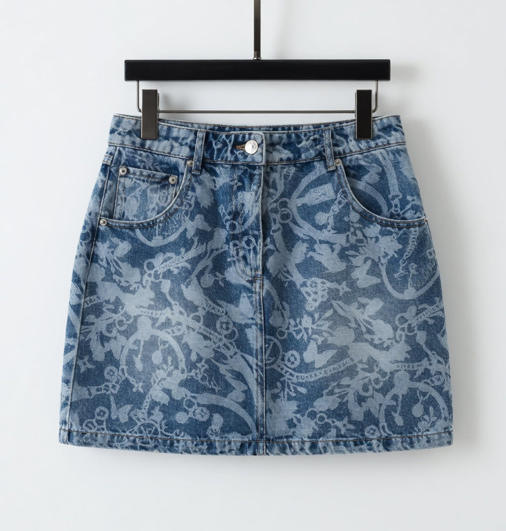 Acid Wash Short Denim