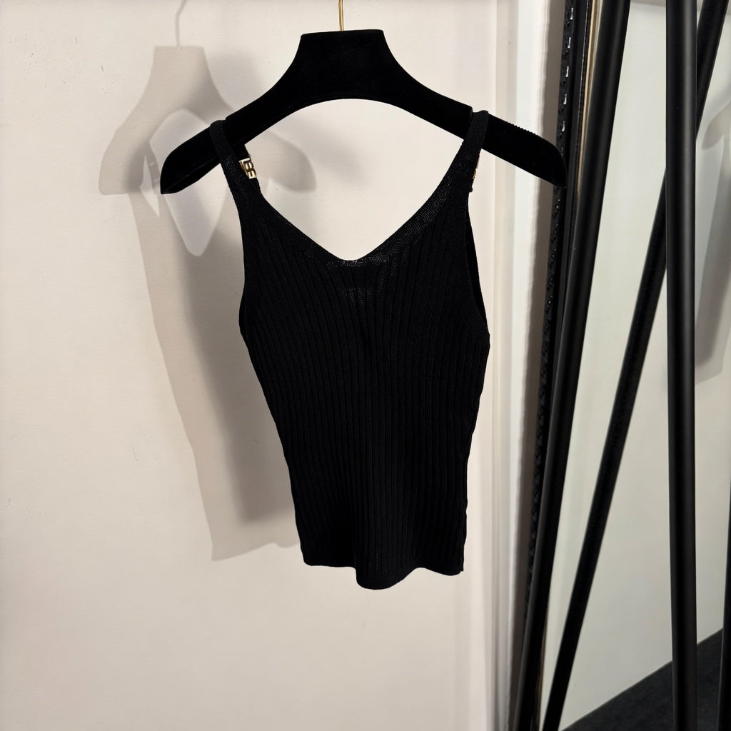 Ribbed Knit Camisole Top