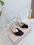 Crystal Embellished Strappy High Heel Sandals