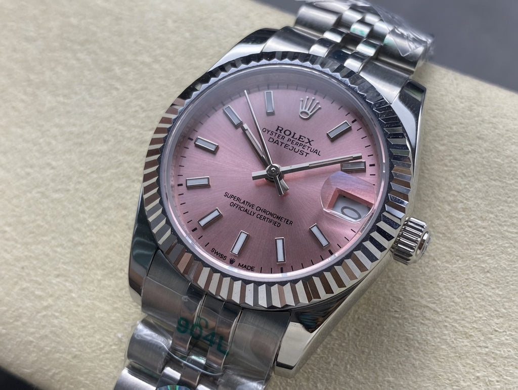 Elegant Stainless Steel Pink 31mm