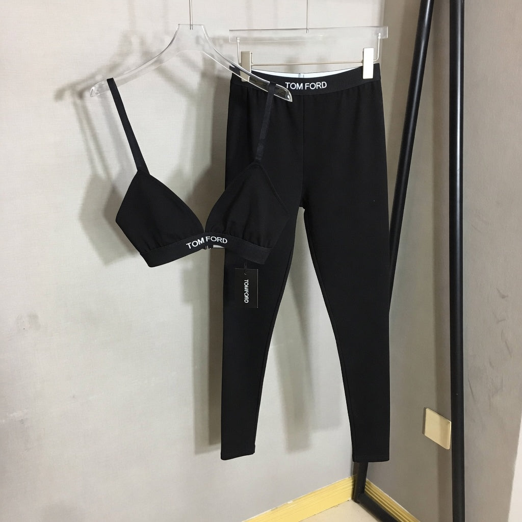 Black Style Seamless Bra and Leggings Set