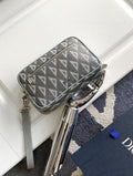Gray Triangle Pattern Crossbody Bag