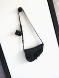 Elegant Black Leather Fringe Shoulder Bag