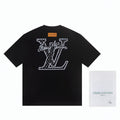 Black Oversized Monogram Script Tee