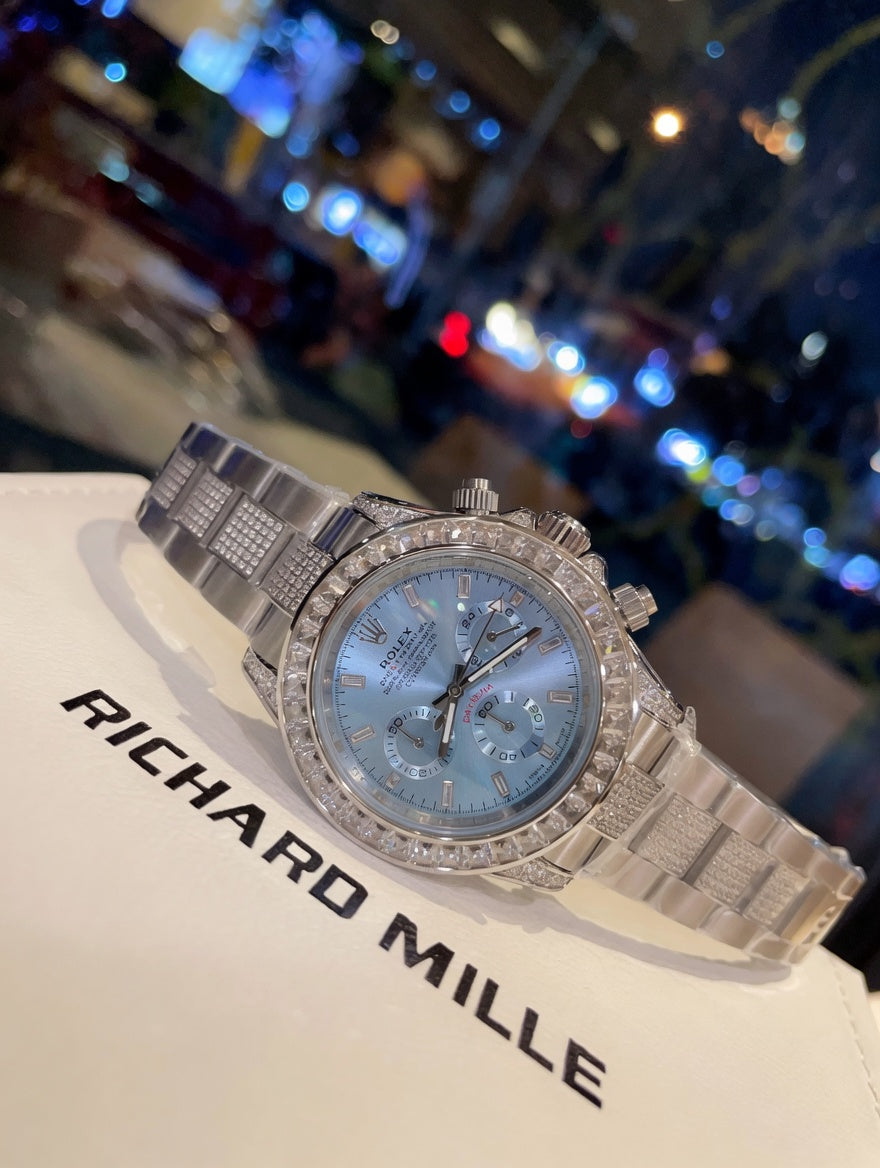 Ice Blue Diamond Bezel